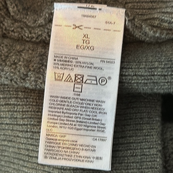 GAP Women's Knit Oversize Open Front Cardigan in Olive Green Size XL - Picture 5 of 5